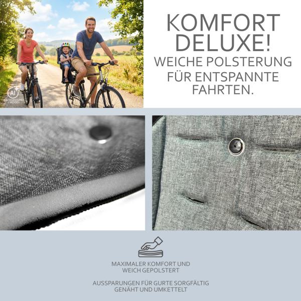 BAMBINIWELT Ersatzbezug, Sitzkissen, Bezug für Fahrradsitz, Modell Römer Jockey (Mod. 4) STERNE